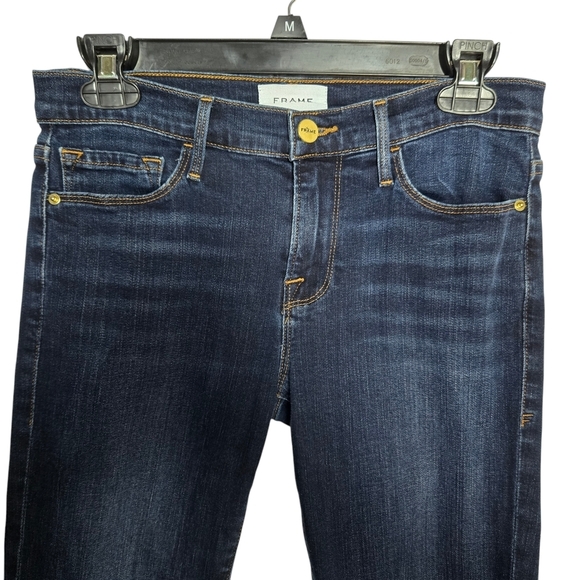 Frame Denim Dark Blue Skinny Jeans - Picture 3 of 7
